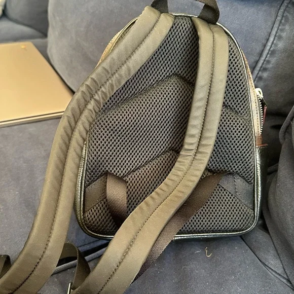 Coach Black and Brown Leopard Print Backpack - Picture 3 of 10